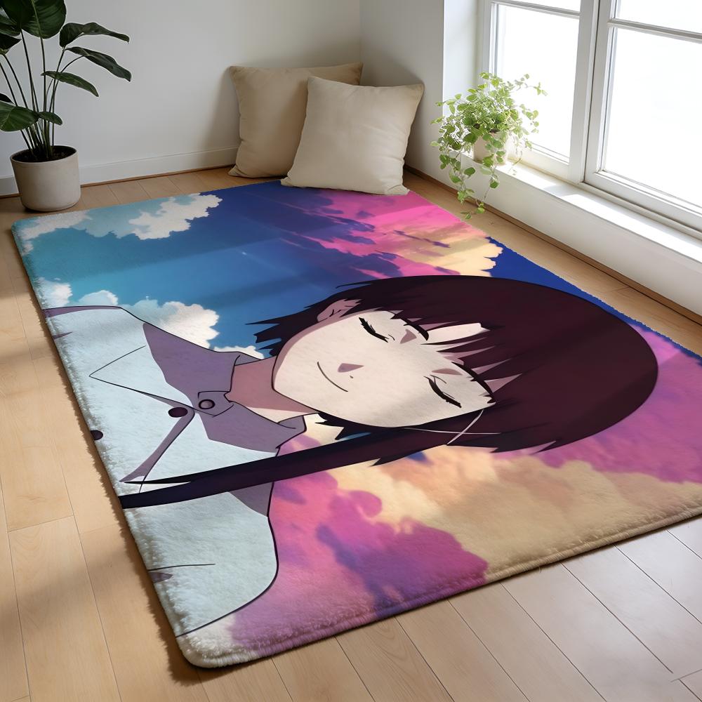 Anime S-Serial Experiments Lain Floor Mat Soft Flannel Floor Mat Non-Slip Absorbent Rug For Home Bedroom Bathroom