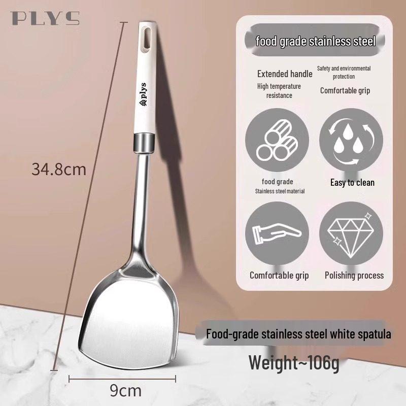 Giftable Stainless Steel Soup Ladle & Cooking Spatula Set - Food Grade, Heat Resistant for Stir-frying & Serving Soup.