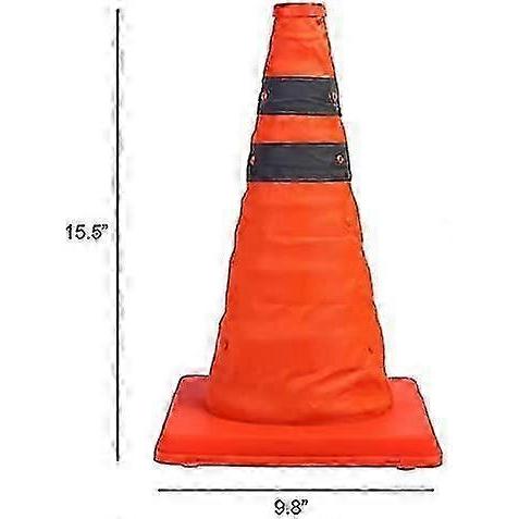 15.5 Inch Collapsible Traffic Cones Multi Purpose Pop Up Reflective Safety Cone (1pack )