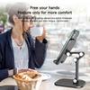 Foldable Desk Mobile Phone Holder Stand for IPhone IPad Pro Tablet Flexible Metal Table Desktop Adjustable Cell Smartphone Stand for Online Class