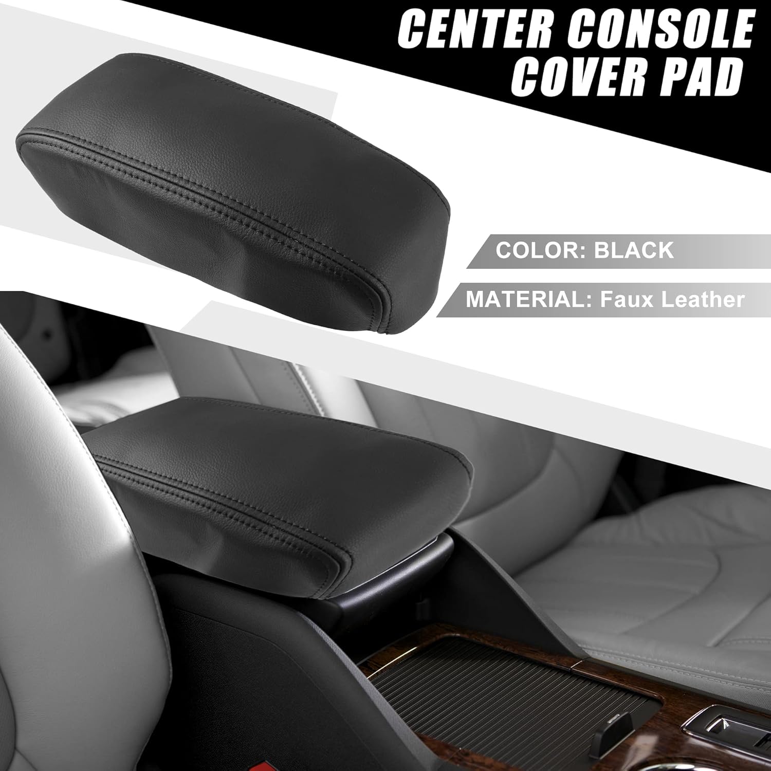 

Car Center Console Pad Waterproof Armrest Seat Box Cover Protector Black for Toyota 4Runner 1996-2002