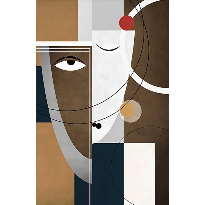 Modern Minimalist Woman Abstract Figure Art Canvas Painting  Wall Art Mural for Living Room Decor  Posters Prints Home Decoratio