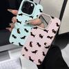Pouzdro na telefon pro IPhone 17 17Air 16 15 14 13 12 11 Pro Max 16 Plus Kreativní minimalistické jazvečík bílé matné krycí pouzdro Funda