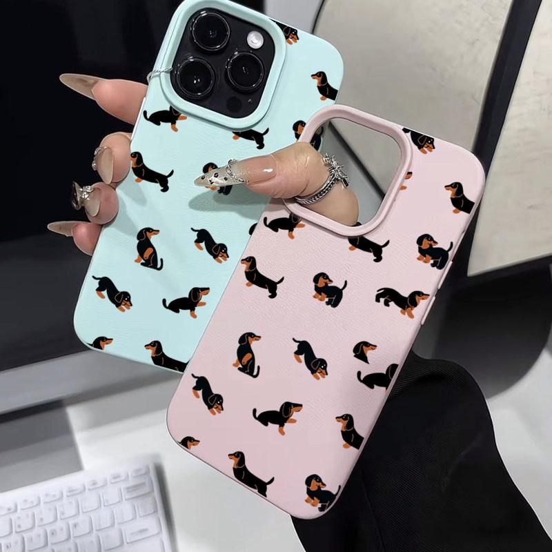 Pouzdro na telefon pro IPhone 17 17Air 16 15 14 13 12 11 Pro Max 16 Plus Kreativní minimalistické jazvečík bílé matné krycí pouzdro Funda