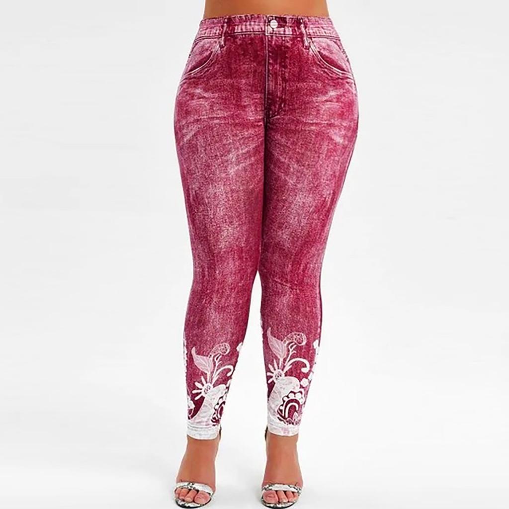 Women Printed Yoga Fitness Leggings Running Gym Stretch Sports Pants Trousers