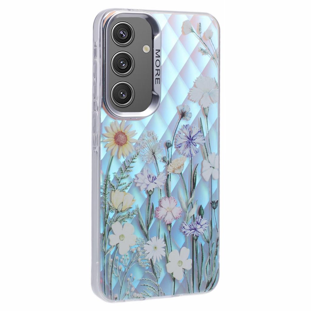 For Samsung Galaxy A54 5G Floral Case Laser Bling PC+TPU Phone Cover