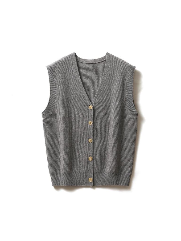Women's V-Neck Retro Wool Sweater Vest, Fish Scale Knit, Hollow Out, Autumn/Winter Cape Style