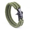 Survival Paracord Bracelet Men Three-Holes Adjustable U-Type Buckle 550 Parachute Rope Outdoor Camping Hiking Emergency