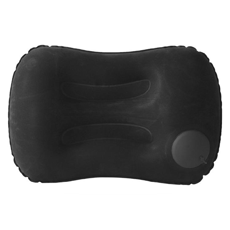 Portable Inflating Pillow With Quick Deflation For Easy Portability And Storage чёрный