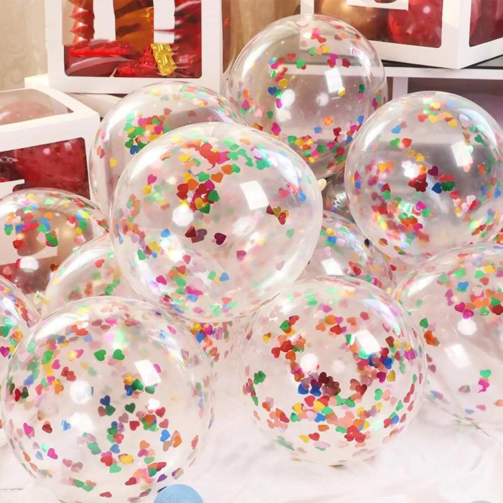 

12-дюймовый латексный прозрачный шар Звезда конфетти шары металлическая фольга конфетти душ день рождения вечеринка свадьба украшение шар 12INCH