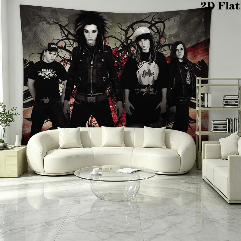 TH Band Wall Tapestry Aesthetic Wall Hanging Printed Fabric Blanket Decorative Tapestries for Bedroom Living Room Home Decor