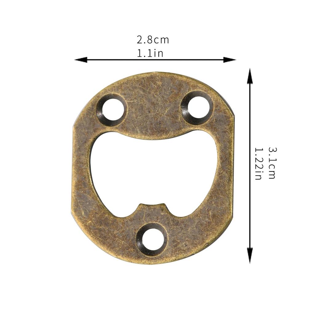 5 Stuks Antiek Brons/Zilver Flesopener Inzetstuk DIY Bieropener Klein Formaat Wandmontage Flesopeners Keuken Bar Gereedschap 31*28mm