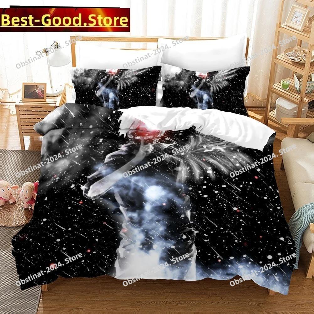 3D Tokyo Ghoul Kaneki Ken Bedding Set Printed Bed Set Duvet Cover Sheet Pillowcase Bed Soft Quilt Cover Full Queen King Size