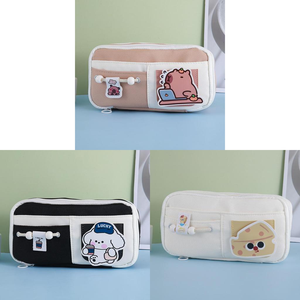 Style Highcapacity Girls Pencil Bag With Durable Canvas Material For Students And Teens