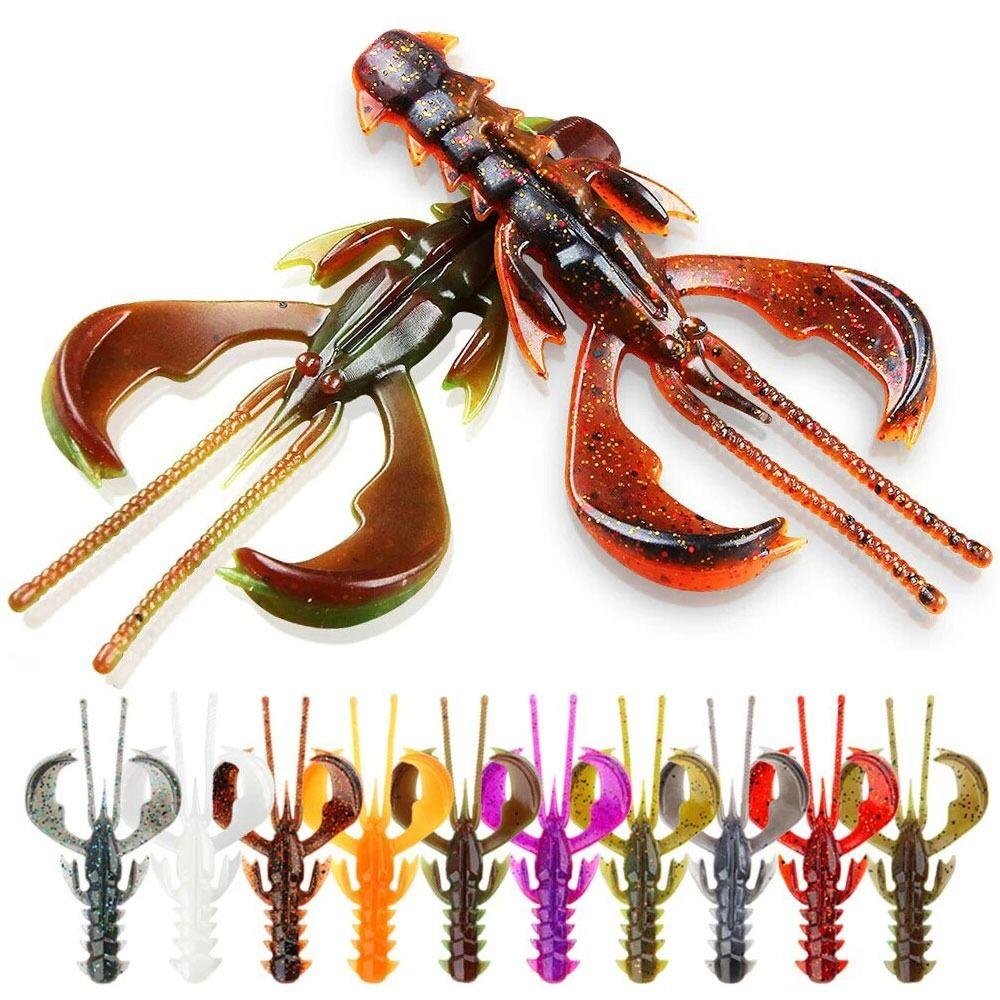20pcs/box UV Active Fishing Lure Floating Agile Shrimp Lure Wobbler Soft Baits Octopus Fishing