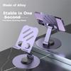 Phone Desktop Stand, Portable Foldable Adjustable Rotating Stand for Live Streaming, iPad Tablet Metal Phone Holder, Filming