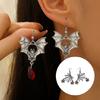 Halloween Inspired Bat Spiders Pendant Earrings Gothic Jewelry For Women Alloy Accessories