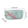 Ins Style Simple Fabric Pencil Case Bowknot Makeup Bag Large Capacity Storage Bag Stationery Pouch School Supplies Girls Gift
