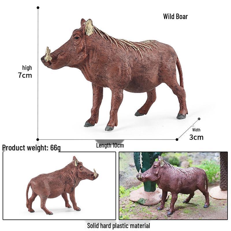 Farm Animal Simulation Toy Set: Chicken, Duck, Goose, Boar, Horse, Cow - Educational Gift for Children, Cognitive Ornament