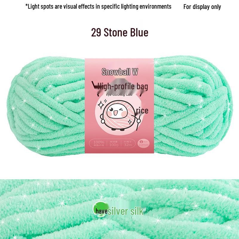 Vibrant No. 8 Ice Silk Yarn for DIY Knitting: Perfect for Scarves, Blankets, Dolls, Crochet Slippers & Chunky Projects