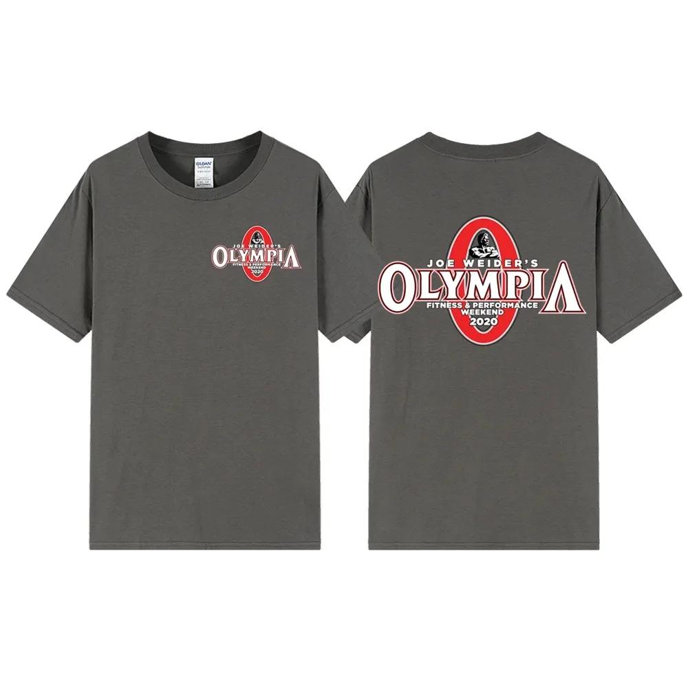 T-shirt da Uomo OLYMPIA Stampata in Puro Cotone Nuova Tendenza Estiva Hip Hop Street Sports Fitness Comoda T-shirt ad Alta Vendita da Uomo
