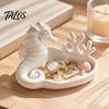 Small Ring Holder Seahorse Coral Jewelry Tray, 3D Printed Ocean Themed Earring Cute Trinket Bowl Holder, Decorative Dish for Vanity Table Desktop
