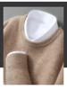 Men's 100% Australian Wool Round Neck Sweater - Skin-Friendly Business Casual Knitwear for Autumn/Winter.