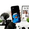 Cut Cartoon C-Cookies Monster Phone Case Black Silicone Soft For Samsung Galaxy A73,A72,A71,A70,A53,A52,A51