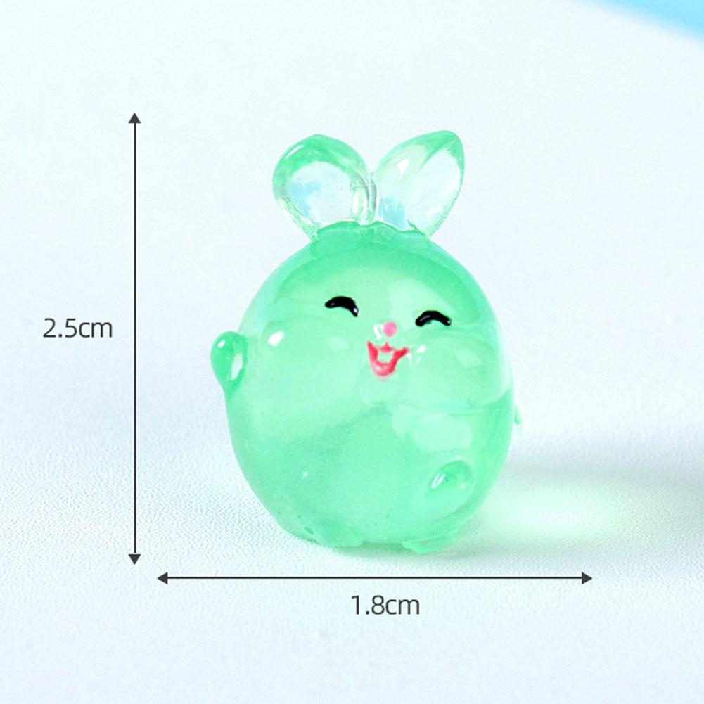 

Luminous Ornaments Fluorescent Resin Material Glows in Darkness Multiple Color Options Perfect for Desktop Decoration зелёный