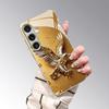 Gold Eagle Diamond-Encrusted 2D Phone Case for Samsung S26 S25 S24 S23 S22 S21 S20 A56 A36 A16 - Glass Protective Cover