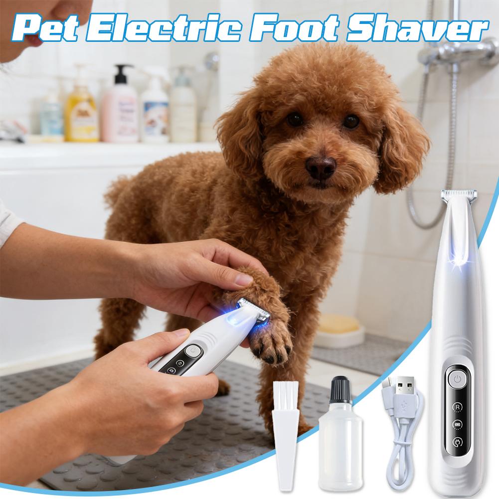 2026 New Dog Paw Trimmer With LED Light, Dog Grooming Kit & Pet Trimmer, Dogs Paw Trimmers Electric Clippers Ears Rump Face Eyes