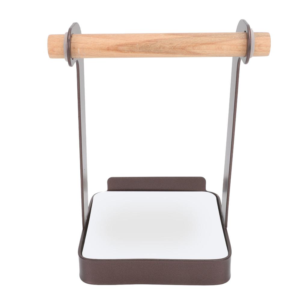 Pot Lid Holder Rack Multifunction Prevent Slip Iron Basin Wood Rack Cooking Tool Spatula Stand Kitchen