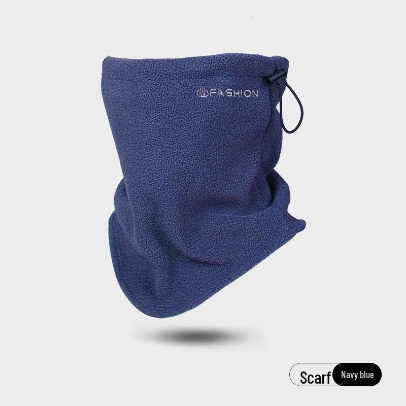 Men's Winter Windproof Cycling Hat & Scarf Combo – Plush, Thickened Protection for Cold Weather Sports.