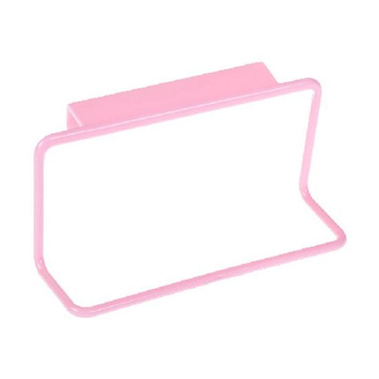 Towel Holder Punch Free Space-saving Plastic Cupboard Cabinet Hanging Towel Rack for Home