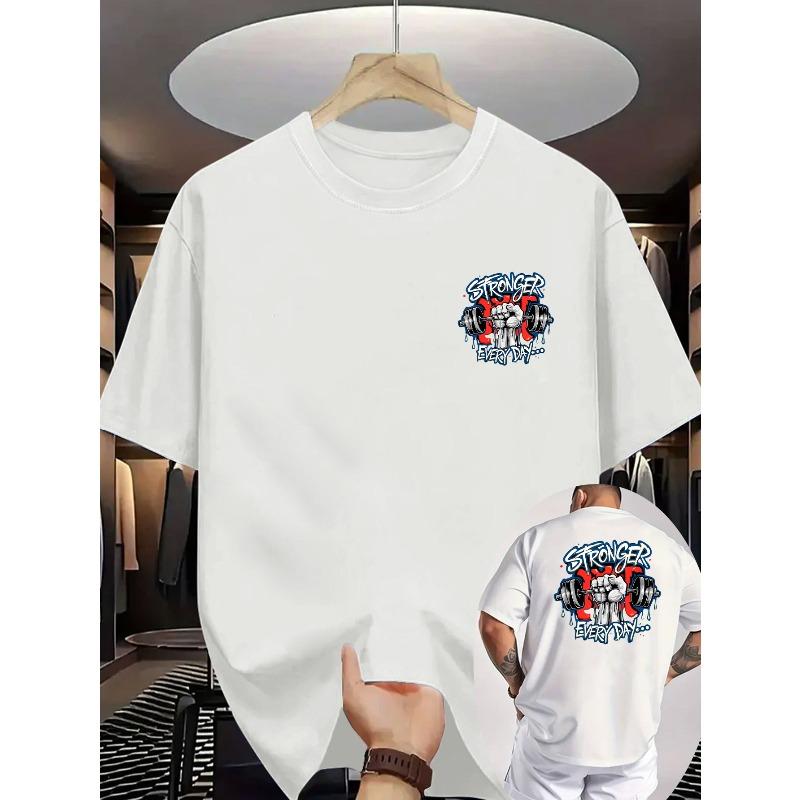 European Size New Summer Men'S Casual T-Shirt with Ribbed Round Neck And Short Sleeves, Made from Knitted Fabric, Refreshing And Comfortable