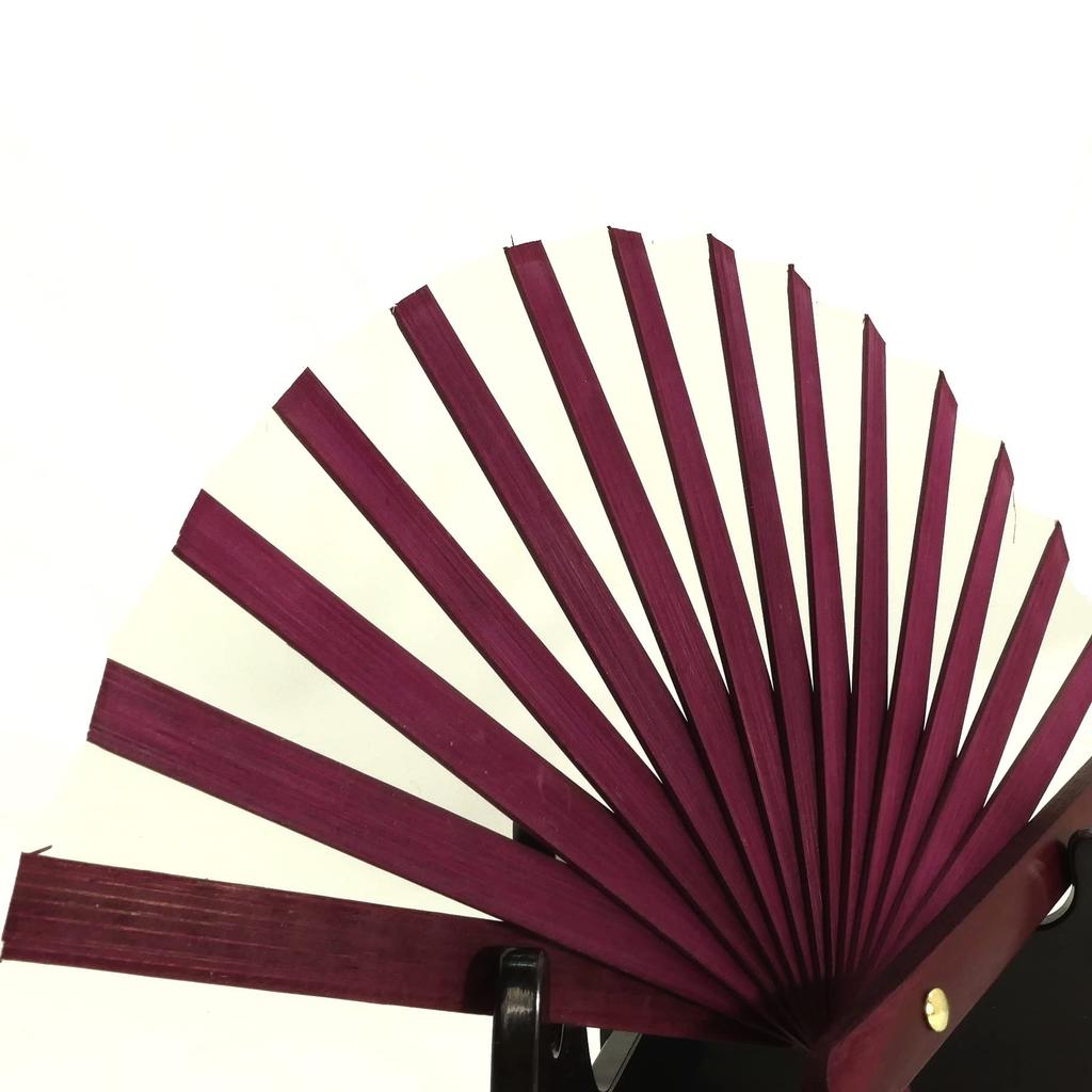 Large decorative fan, 33cm, white, jumbo, reddish-brown rib, perfect for display, interior decor, and calligraphy, SEN-401