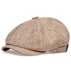 Men's Spring/Summer Linen Octagonal Baseball Cap - Retro Painter Beret
