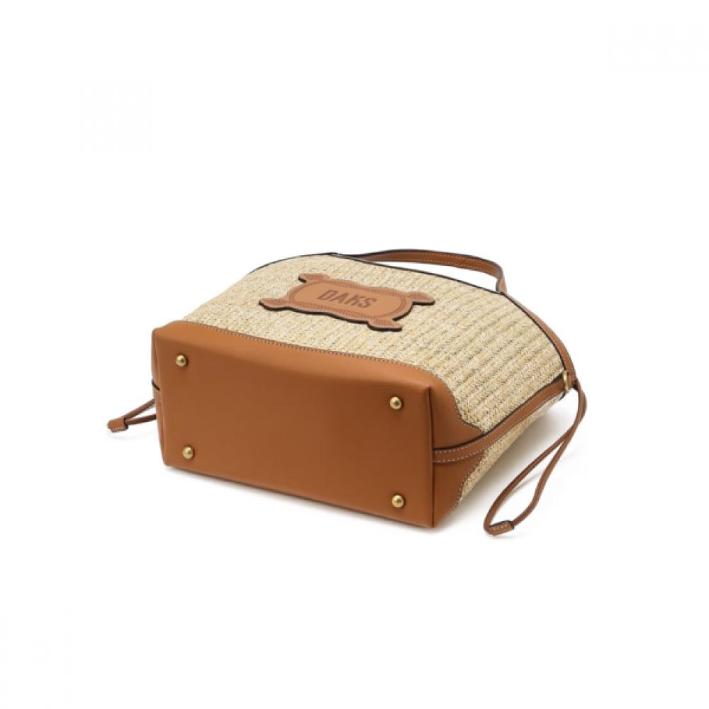 Daks Beige Logo Decoration Rafia Tote Bag Dcba5f141i2