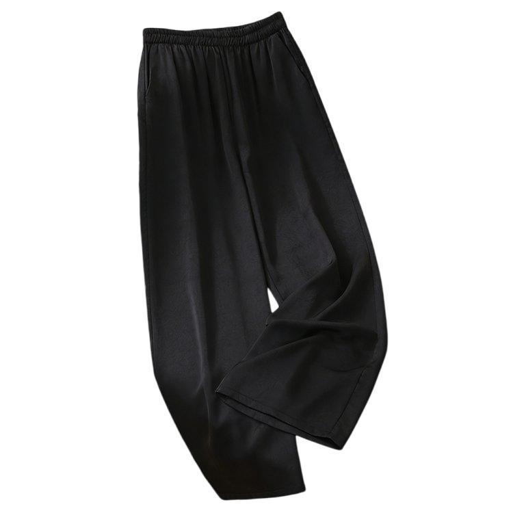 Pantalons stylés à taille haute, coupe ample, raccourcis, jambes larges, pour femmes d'âge moyen et âgées - Confort Printemps/Été