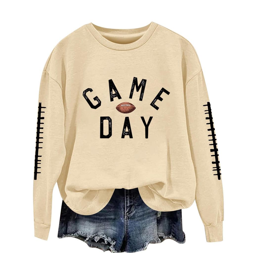 Women's Fashionable And Casual Long Sleeved Printed Round Neck Sportswear Pullover Sweatshirt Top