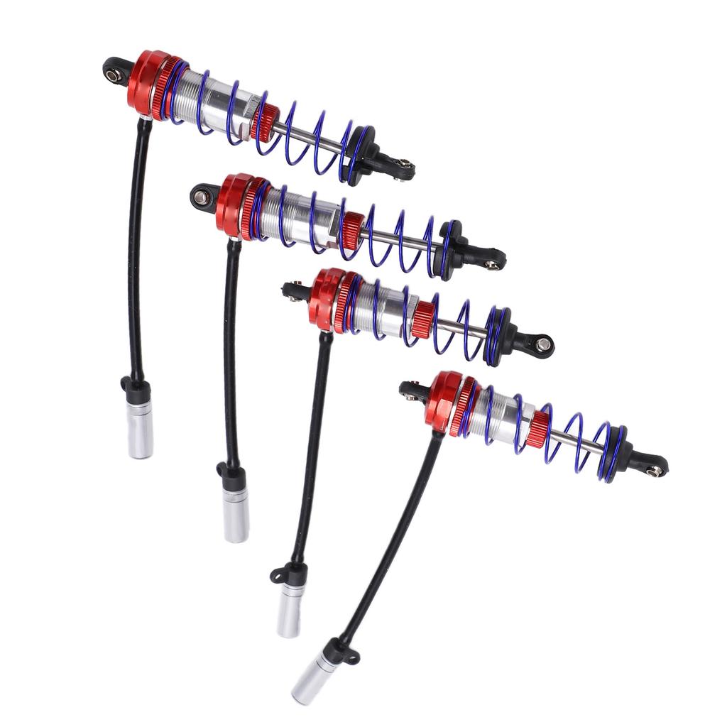 4Pcs Shock Absorber 92mm Front 105mm Rear Oil Adjustable Damper Suspension for 1 10 RC CarRed
