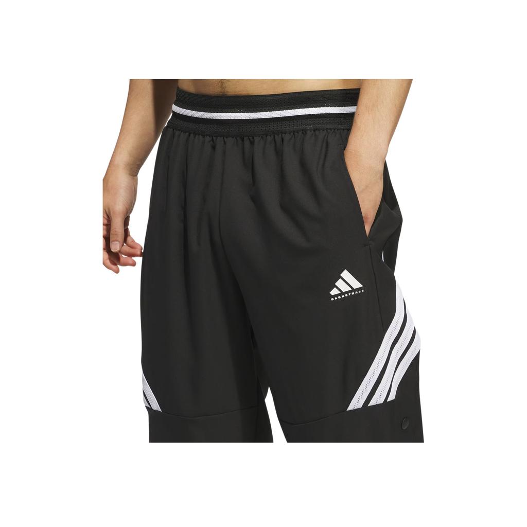 adidas Striped Pattern Relaxed Pants Men Bottoms Black JN1118