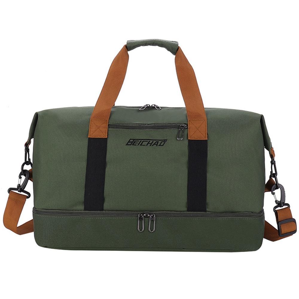 

Large Capacity Travel Duffle Bag Handheld Messenger Bag Trendy Travel Luggage Bag Female зелёный