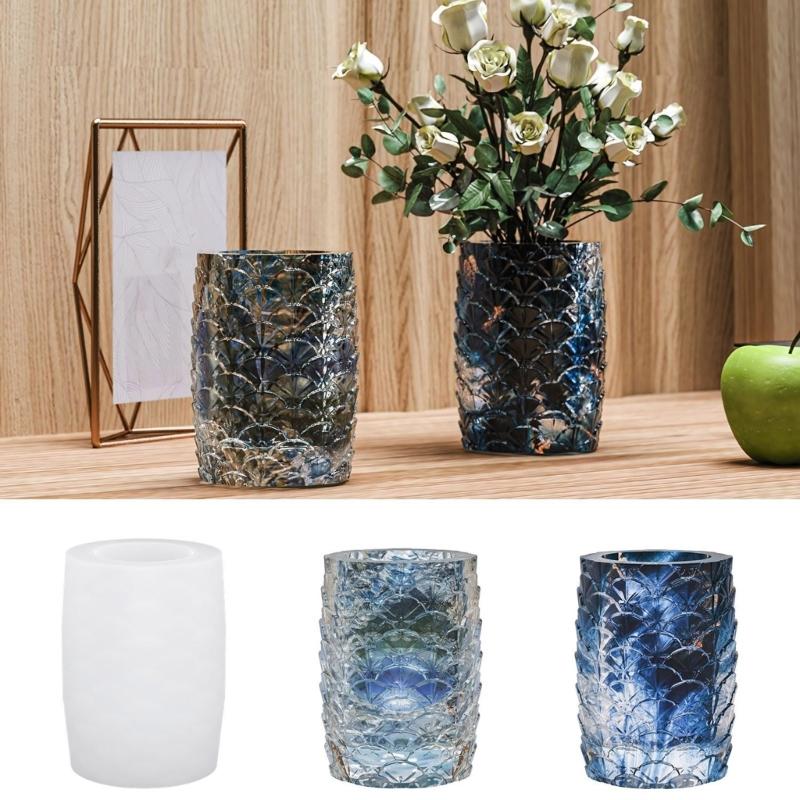 Silicone Mold For Resin Flower Pot 3D Petal Design Jewelry Container Making DIY Home Decoration Garden Planter