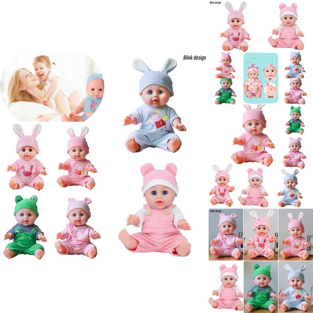 Q Dolls 30cm Reborn Baby Doll Blinking Girl Toy With Realistic Features
