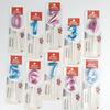 0-9 Numer Candle Pink Blue Happy Birthday 3D Number Candles Cake Topper Decoration Baby Shower Supplies Wedding Party Decor