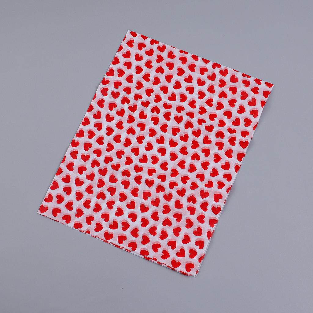 20 Sheets Valentine's Day Tissue Paper Red Love Heart Gift Wrapping Paper Birthday Decor Bridal Shower Party Supplies 50X35 Cm