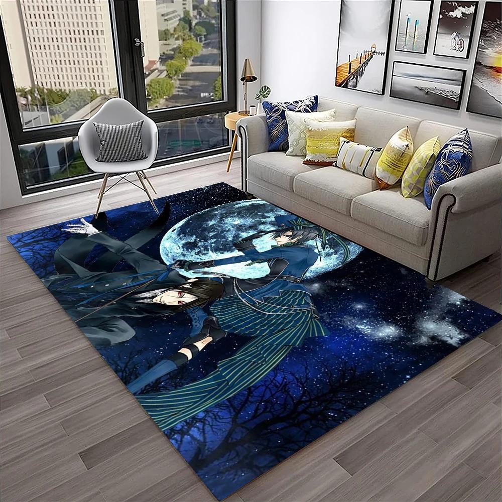 3D Anime Black Butler Cartoon Carpet Rug for Home Living Room Bedroom Sofa Doormat Decor,kids play Area Rug Non-slip Floor Mat