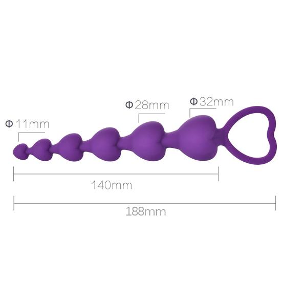 Masturbator din silicon Plug anal Long Pull Beads Masager Cuplu Flirt Sex Toy