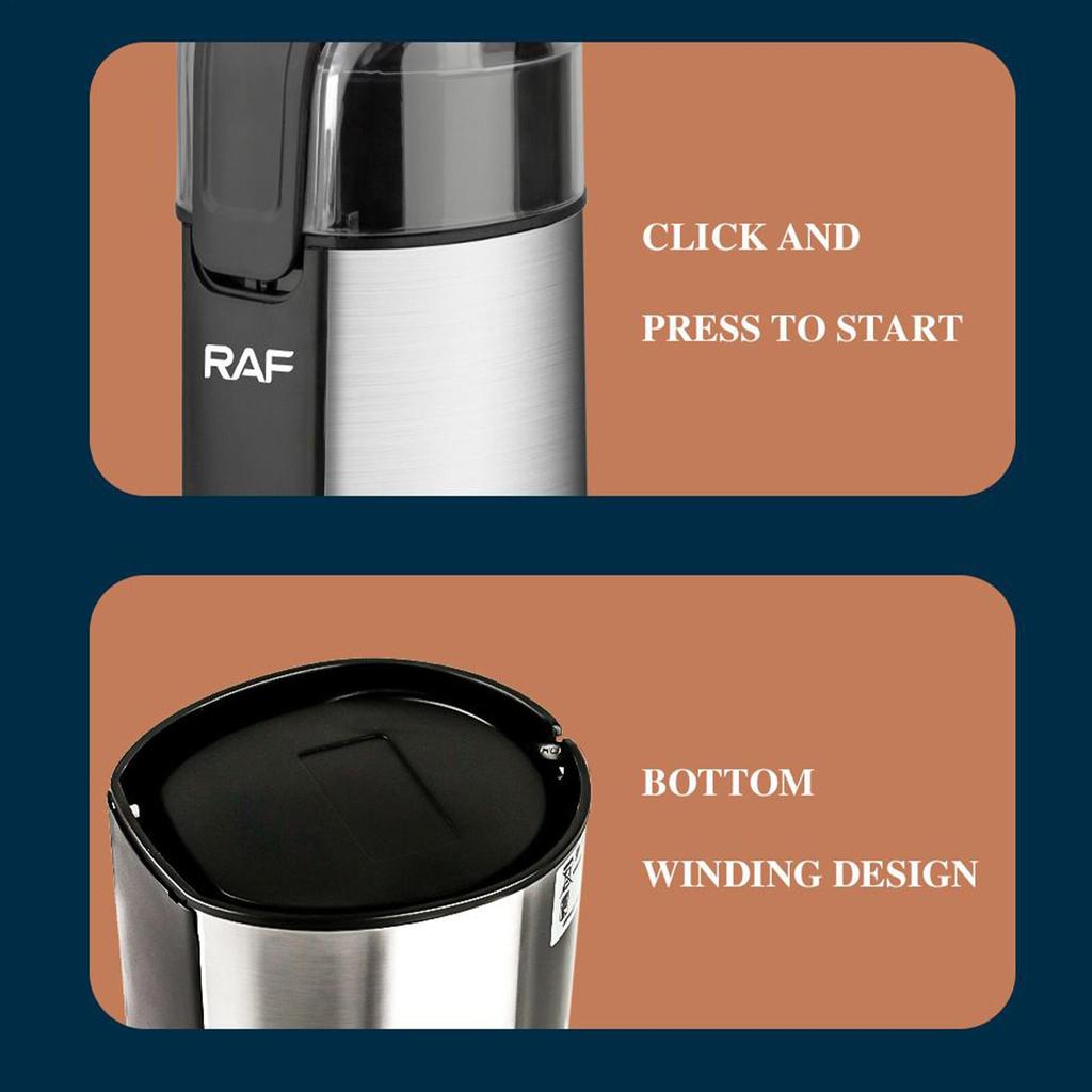 Grinder For Kitchen 280W Automatic Kitchen Cooking Gadget Coffee Grinders For Home Use For Seasoning Dried Chili Peppers Meal